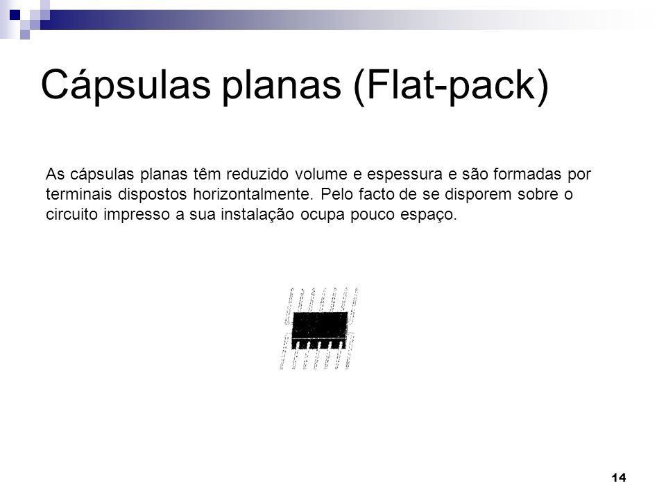 Cápsulas planas (Flat-pack)