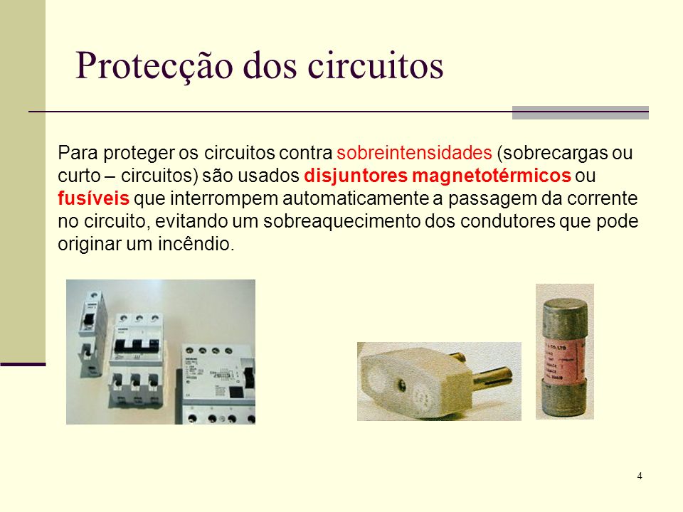 Protecção dos circuitos