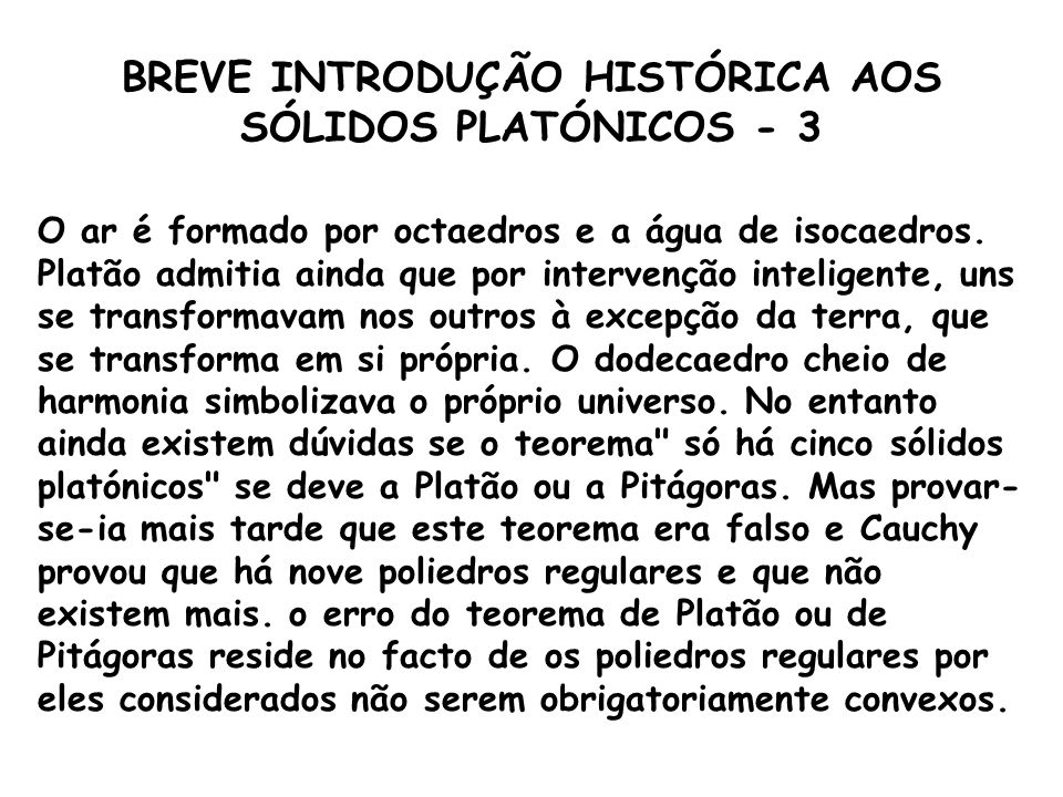 BREVE INTRODUÇÃO HISTÓRICA AOS SÓLIDOS PLATÓNICOS - 3