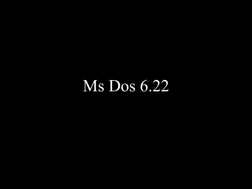 Ms Dos 6.22