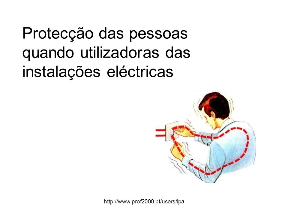 Protecção das pessoas quando utilizadoras das instalações eléctricas