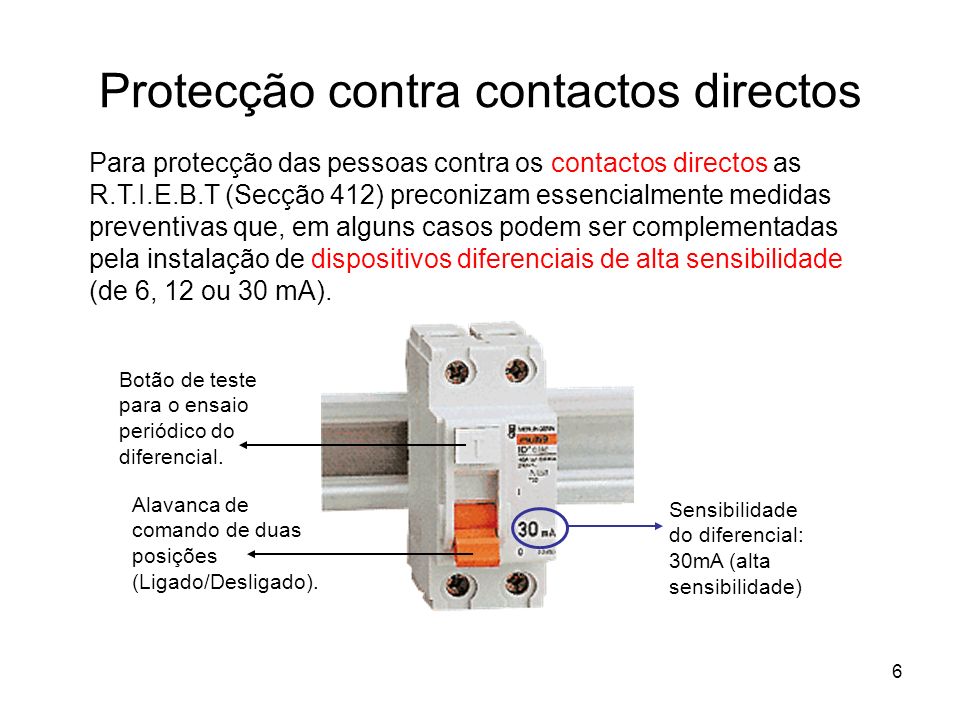 Protecção contra contactos directos