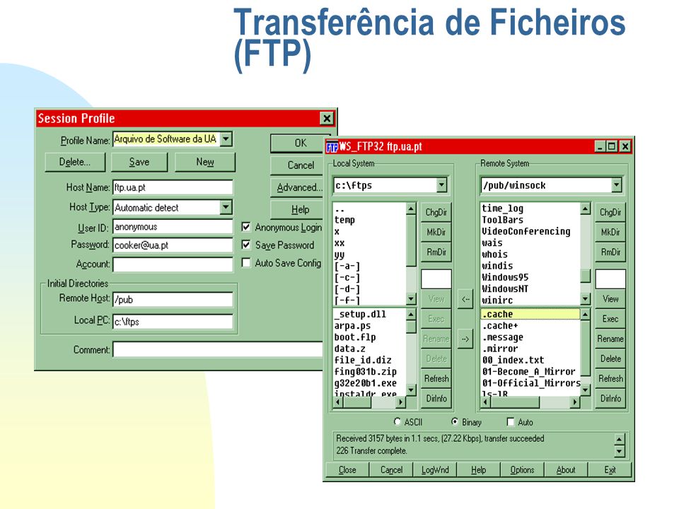 Transferência de Ficheiros (FTP)