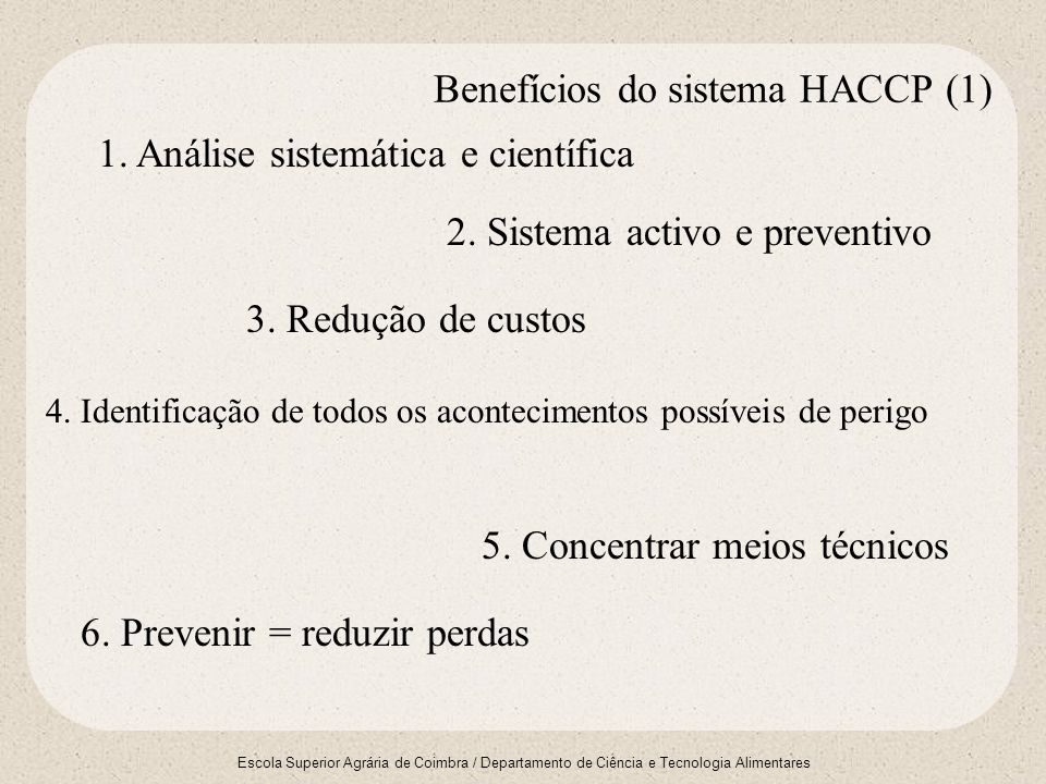 Benefícios do sistema HACCP (1)