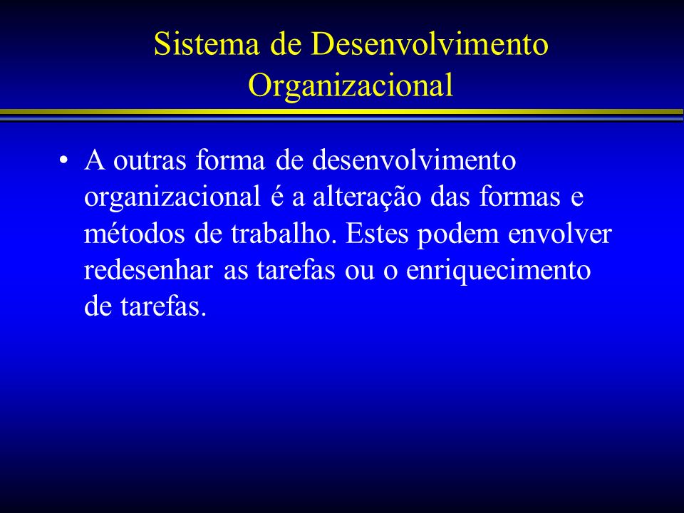 Sistema de Desenvolvimento Organizacional