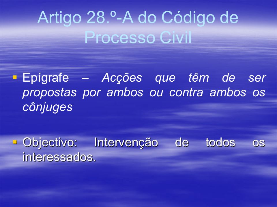Artigo 28.º-A do Código de Processo Civil