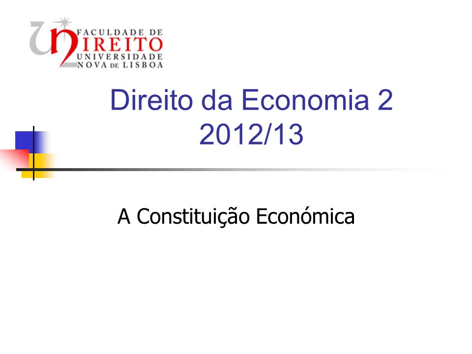 A Constituição Económica