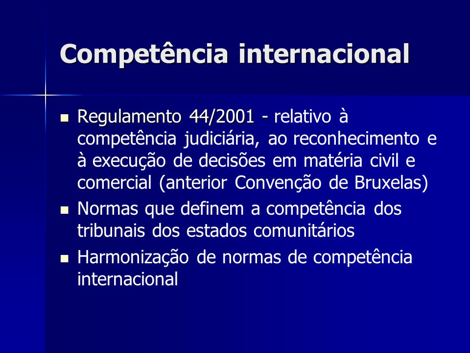 Competência internacional
