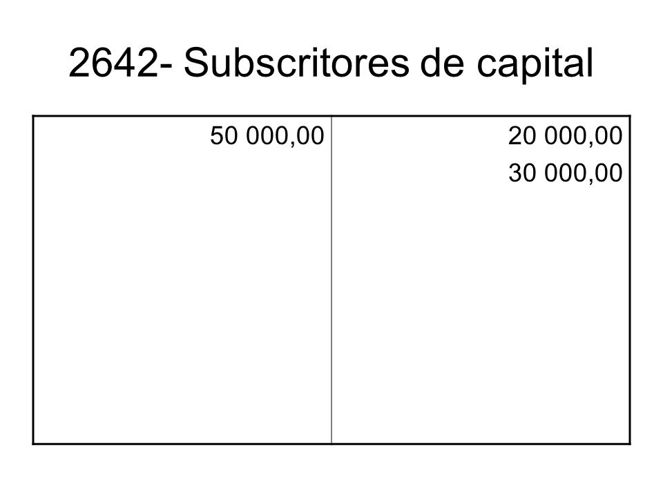 2642- Subscritores de capital