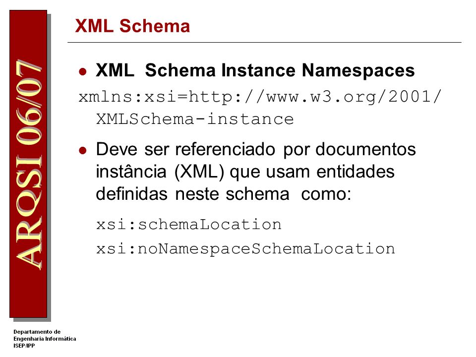 XML Schema Instance Namespaces