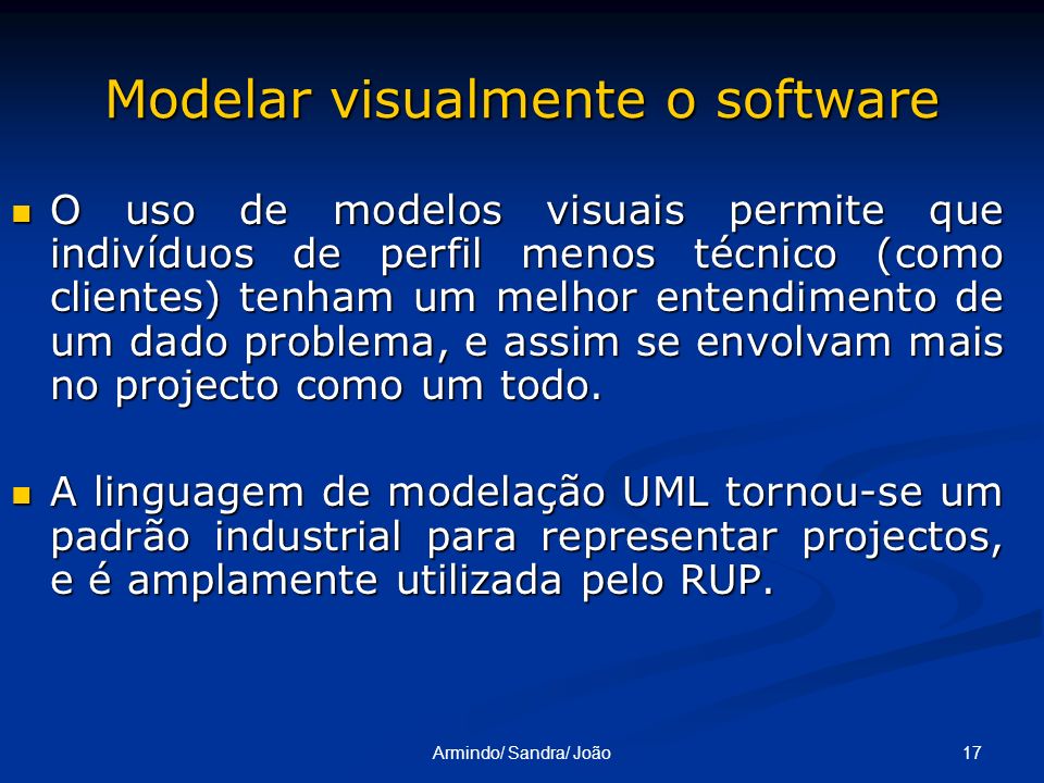 Modelar visualmente o software