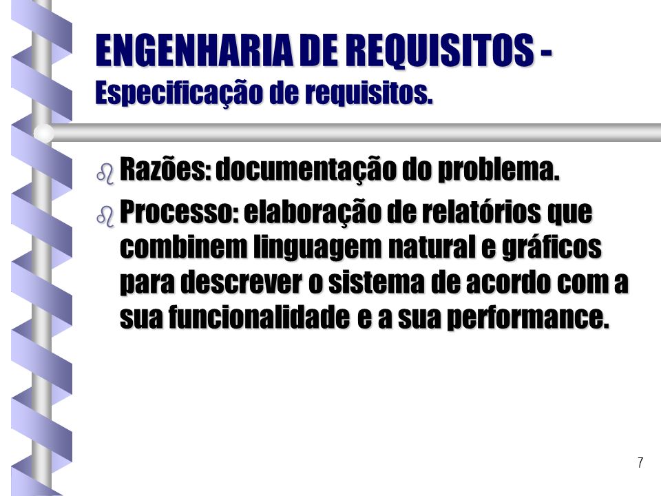 ENGENHARIA DE REQUISITOS - Especificação de requisitos.