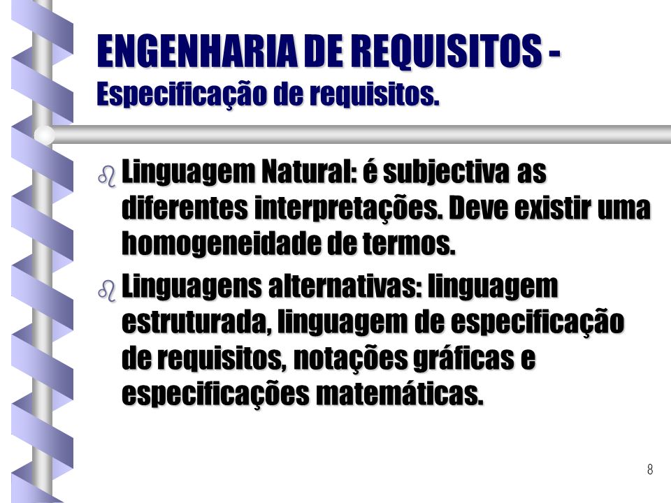 ENGENHARIA DE REQUISITOS - Especificação de requisitos.