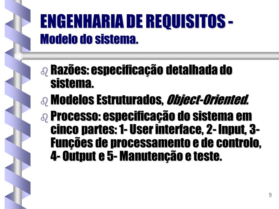 ENGENHARIA DE REQUISITOS - Modelo do sistema.