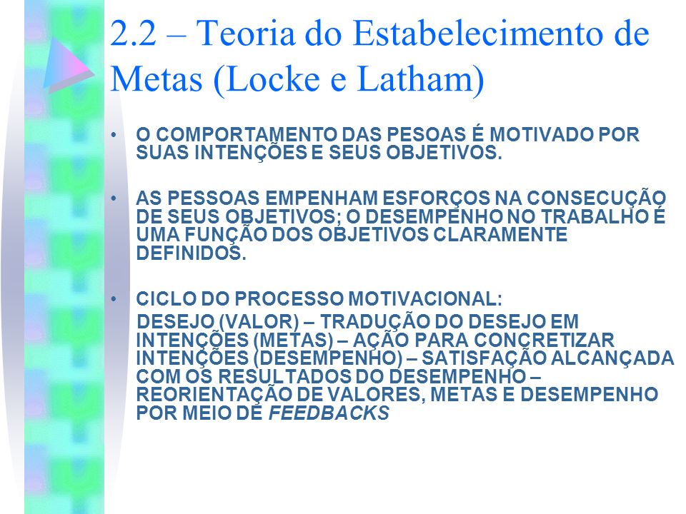 2.2 – Teoria do Estabelecimento de Metas (Locke e Latham)
