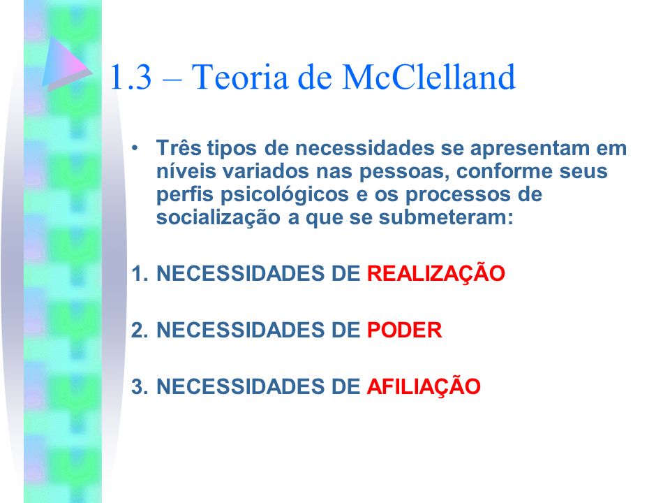 1.3 – Teoria de McClelland
