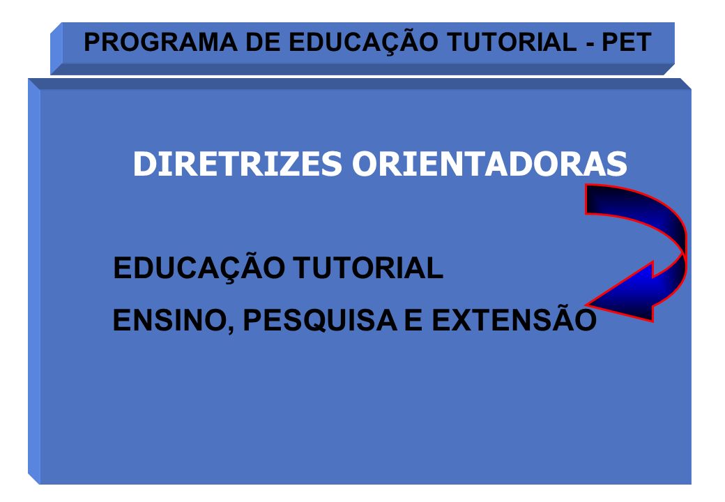 PROGRAMA DE EDUCAÇÃO TUTORIAL - PET