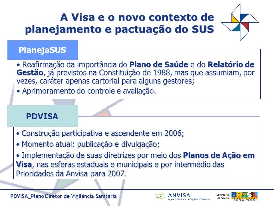 A Visa e o novo contexto de planejamento e pactuação do SUS