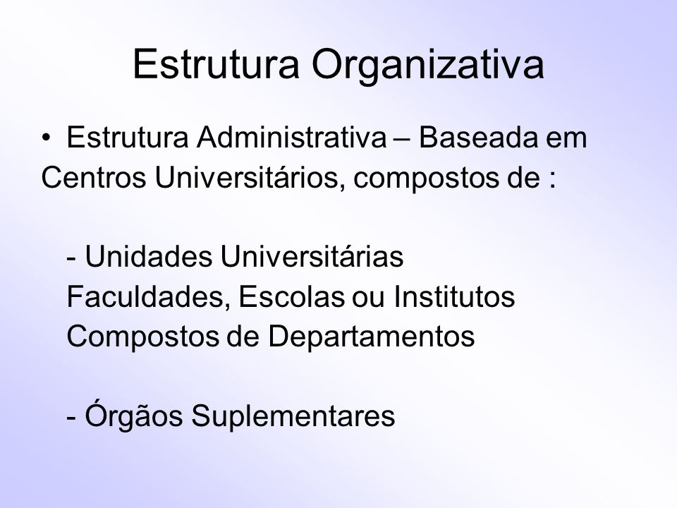 Estrutura Organizativa