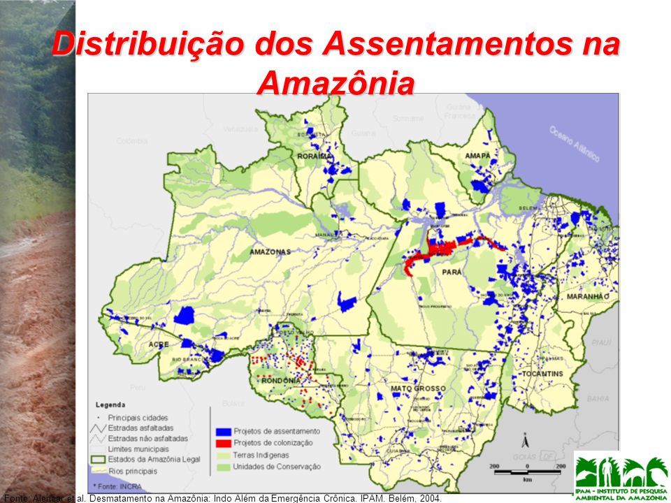 Distribuição dos Assentamentos na Amazônia