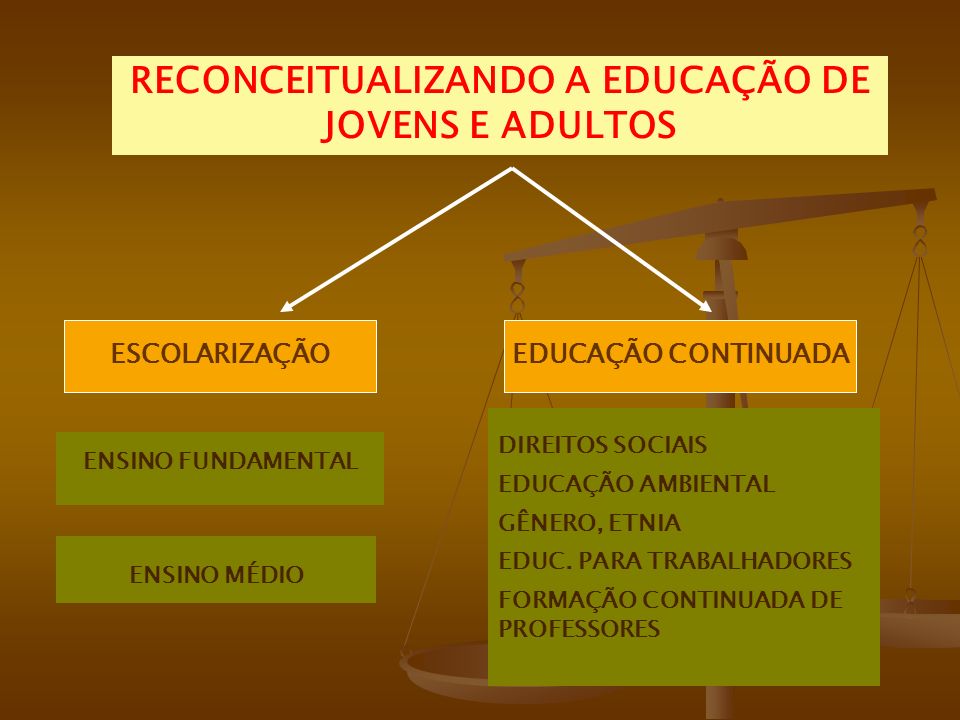 RECONCEITUALIZANDO A EDUCAÇÃO DE JOVENS E ADULTOS