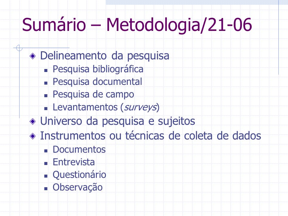 Sumário – Metodologia/21-06