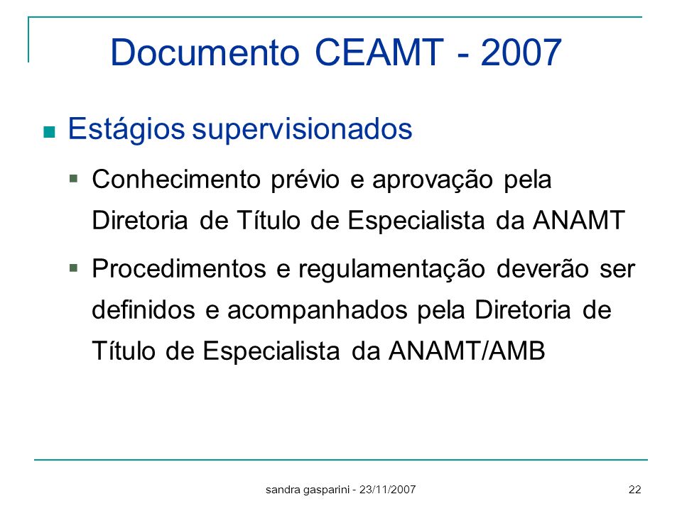 Documento CEAMT Estágios supervisionados