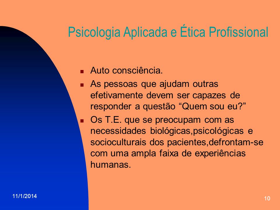 Psicologia Aplicada e Ética Profissional
