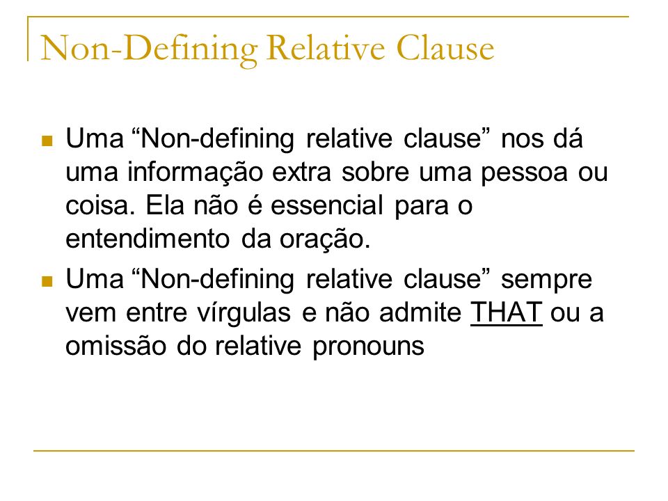 Non-Defining Relative Clause