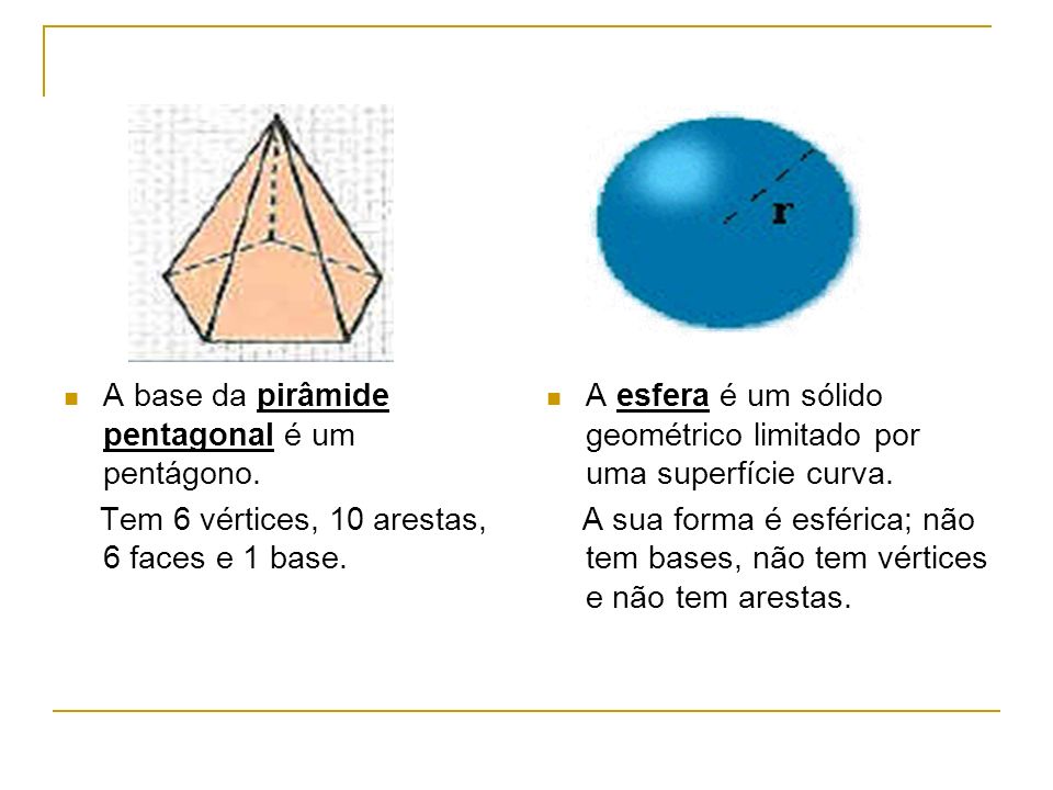 A base da pirâmide pentagonal é um pentágono.