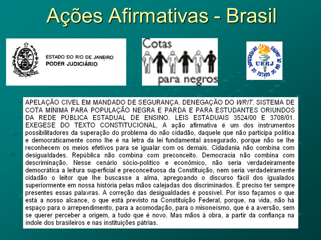 Ações Afirmativas - Brasil