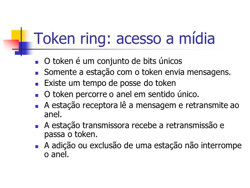 Token ring: acesso a mídia