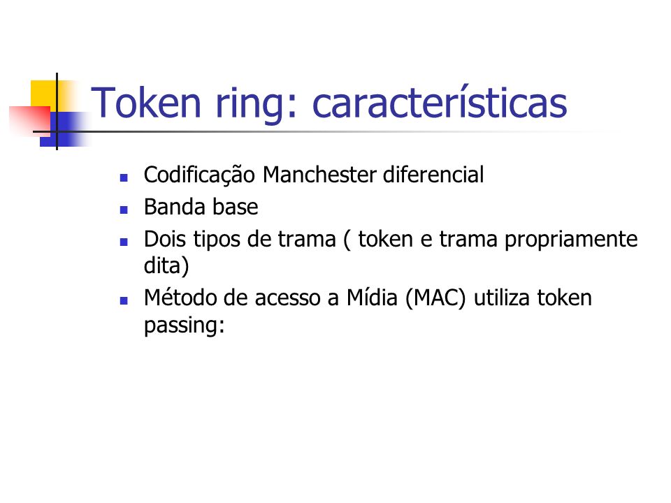 Token ring: características