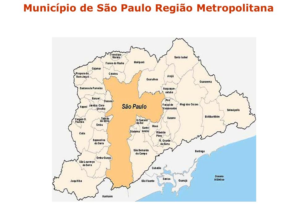 Município de São Paulo Região Metropolitana