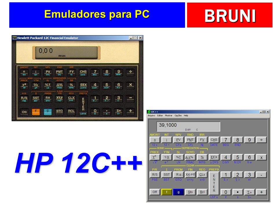 Emuladores para PC HP 12C++