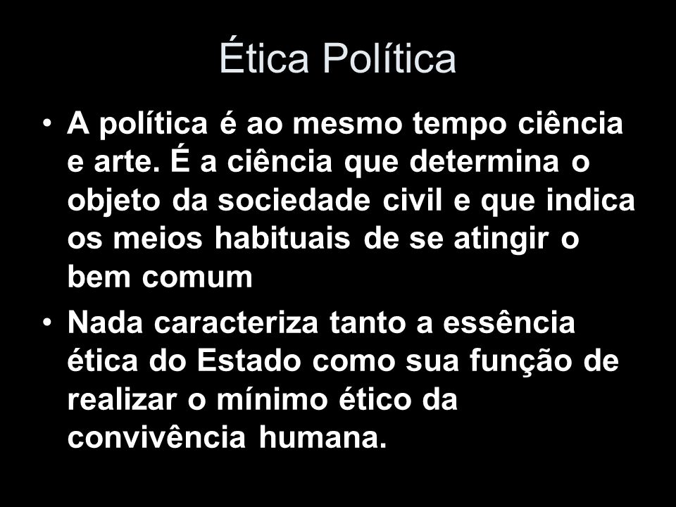 Ética Política