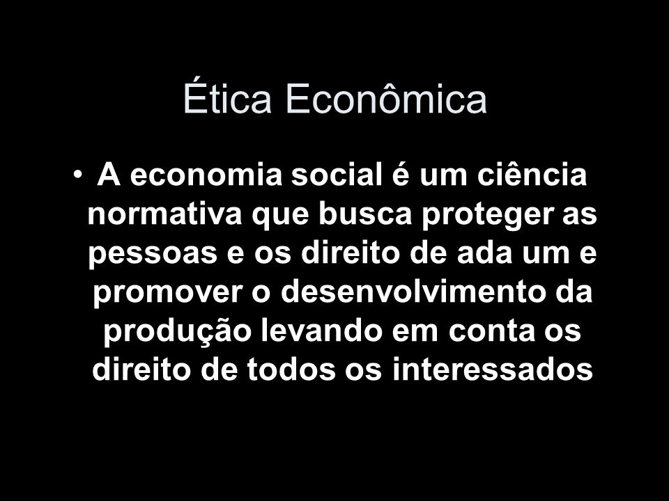 Ética Econômica