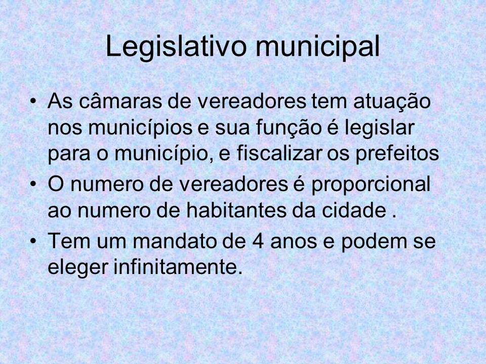 Legislativo municipal
