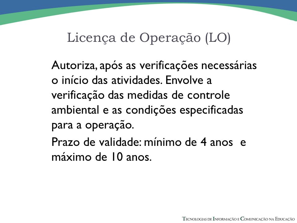 Licença de Operação (LO)