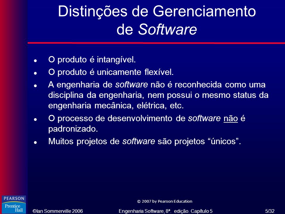 Distinções de Gerenciamento de Software
