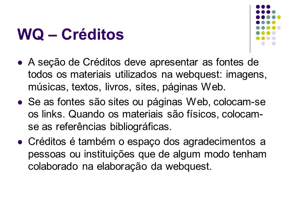 WQ – Créditos