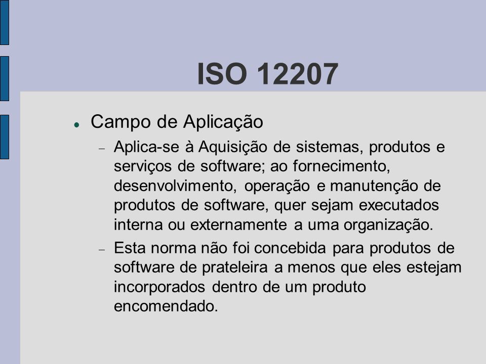 ISO Campo de Aplicação.