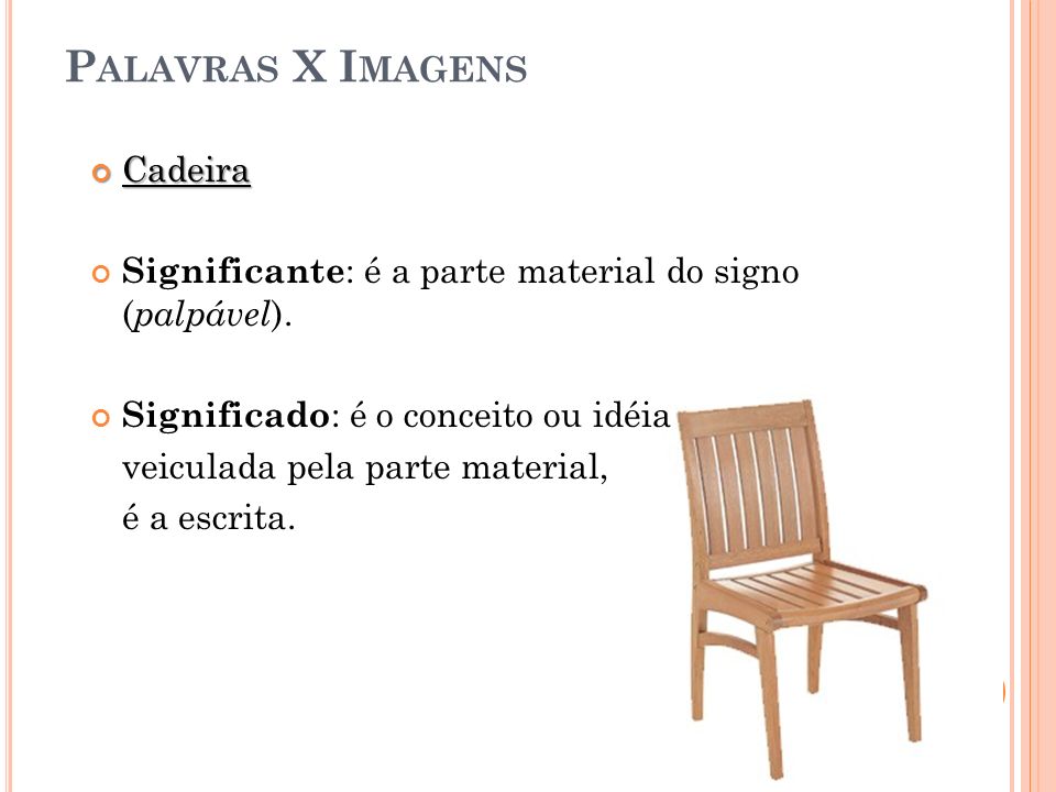 Palavras X Imagens Cadeira