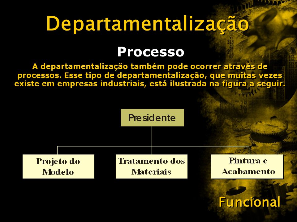 Departamentalização Processo Funcional