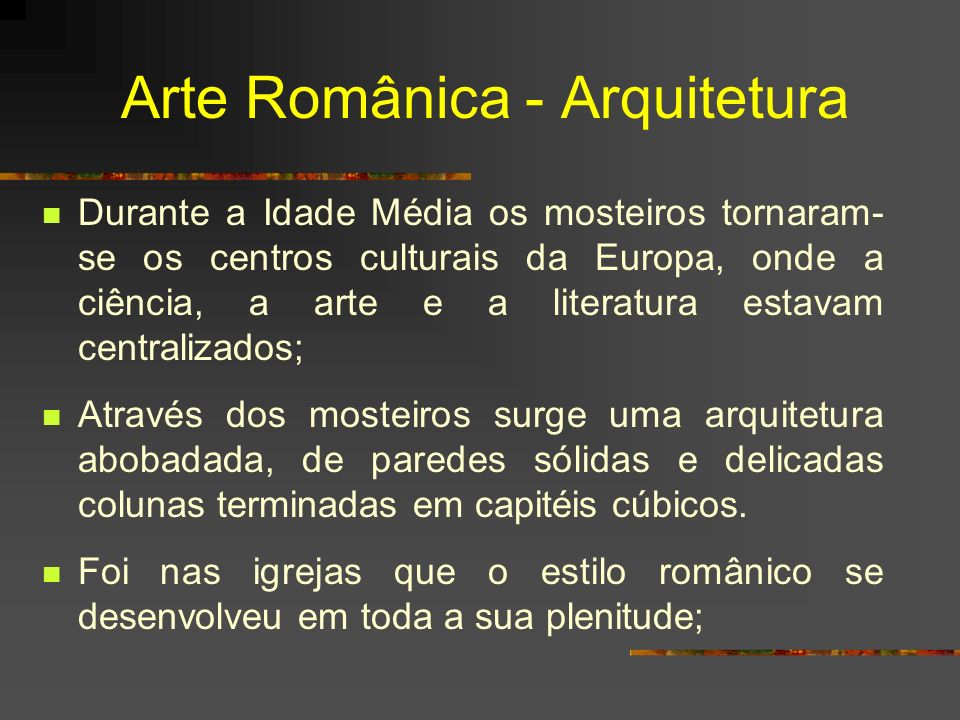 Arte Românica - Arquitetura