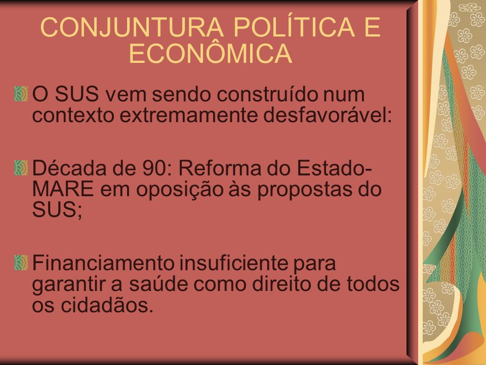 CONJUNTURA POLÍTICA E ECONÔMICA