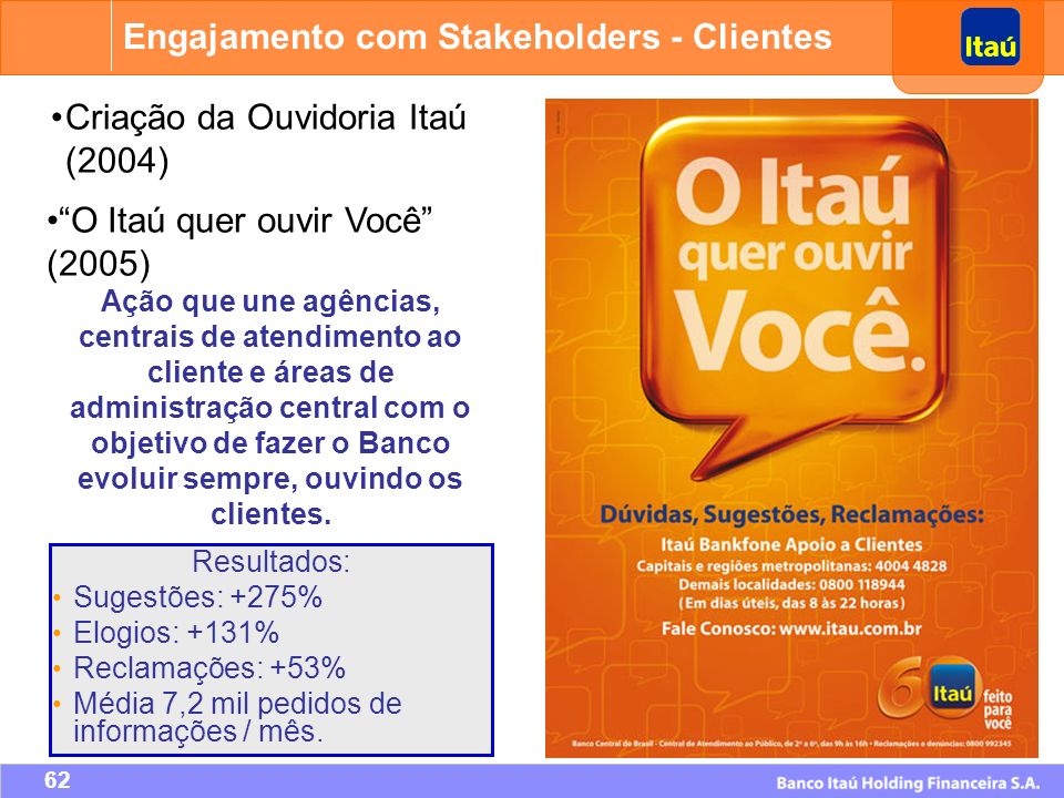 Engajamento com Stakeholders - Clientes