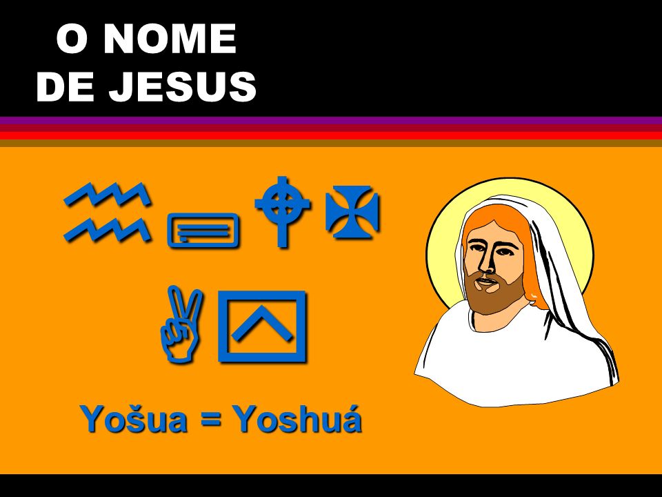 O NOME DE JESUS  Yošua = Yoshuá Javé Salva!