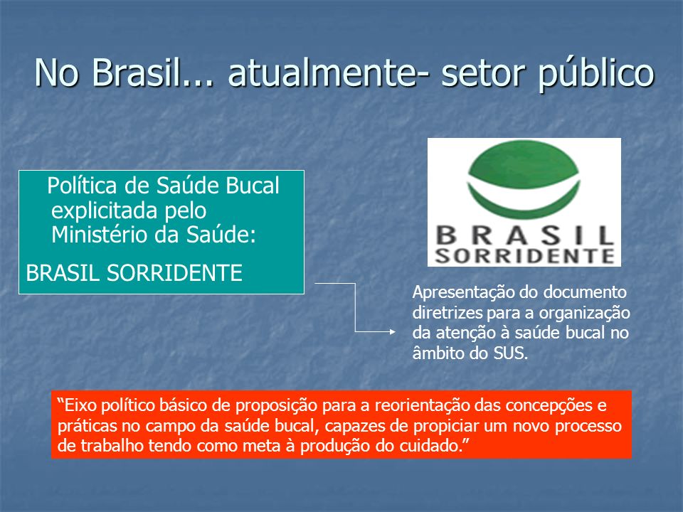 No Brasil... atualmente- setor público