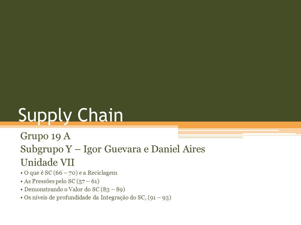 Supply Chain Grupo 19 A Subgrupo Y – Igor Guevara e Daniel Aires